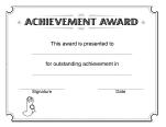school reward certificate